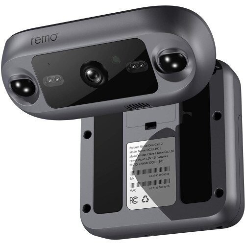 Remo+ DoorCam 2 Over-the-Door Smart Security Camera - Dark Grey