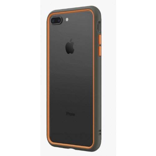 RhinoShield CrashGuard NX Bumper Case - iPhone 8 Plus - Graphite & Orange