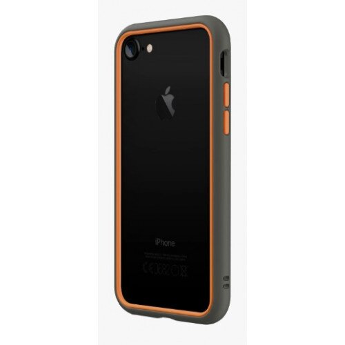 RhinoShield CrashGuard NX Bumper Case - iPhone 7 - Graphite & Orange