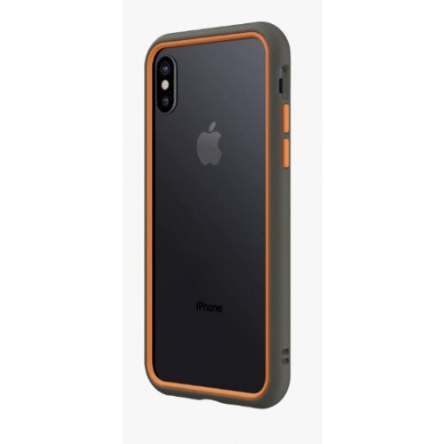 RhinoShield CrashGuard NX Bumper Case - iPhone X - Graphite & Orange