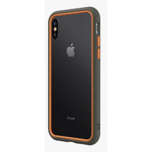 RhinoShield CrashGuard NX Bumper Case - iPhone XS - Graphite & Orange