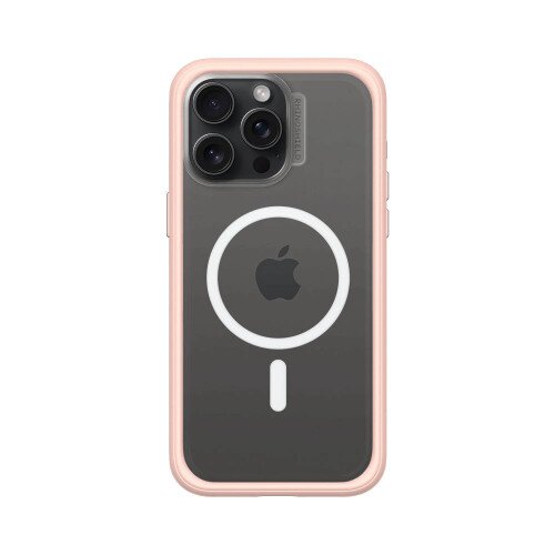 RhinoShield Mod NX Modular Protective Bumper Case with Backplate - MagSafe Compatible - iPhone 15 Pro Max - Blush Pink