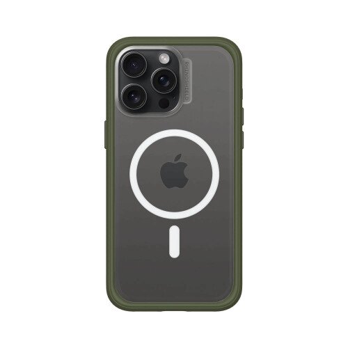 RhinoShield Mod NX Modular Protective Bumper Case with Backplate - MagSafe Compatible - iPhone 15 Pro Max - Camo Green
