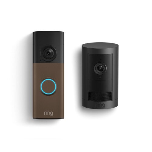 Ring Battery Doorbell 2K (2nd Gen) + Outdoor Cam Plus Battery - Matte Mocha + Black