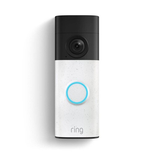 Ring Battery Video Doorbell (2nd Gen) Retinal 2K Camera - Speckled White