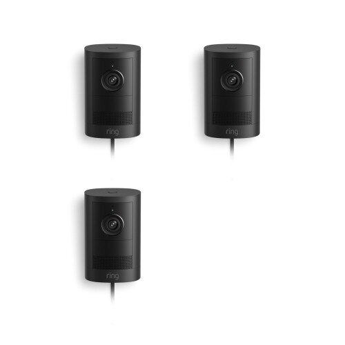 Ring Outdoor Cam 2nd Gen Plug-In - Black - 3-Pack
