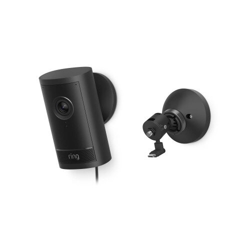 Ring Outdoor Cam Pro Power Over Ethernet Retinal 4K Security Camera - Black