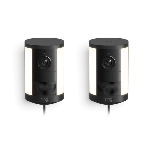 Ring Spotlight Cam (2nd Gen) Plug-In Outdoor Security Camera - Black - 2-Pack