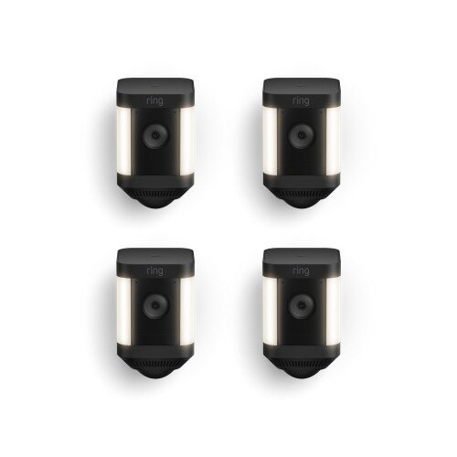 Ring Spotlight Cam Plus Battery - Black - 4-Pack