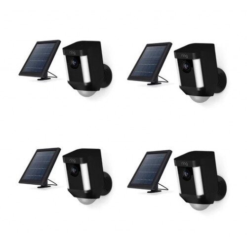 Ring Spotlight Cam Solar - 4-Pack - Black