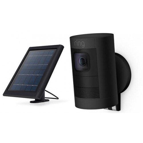 Ring Stick Up Solar-Powered Indoor/Outdoor HD Camera - Black