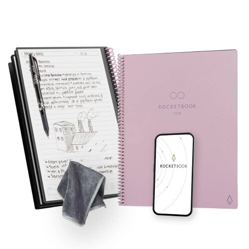 Rocketbook Core Reusable Notebook (Next Gen) - Letter - Lined - Pink