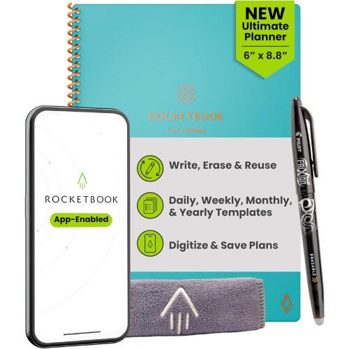 Rocketbook Flex Planner - Executive 6 in x 8.8 - Teal