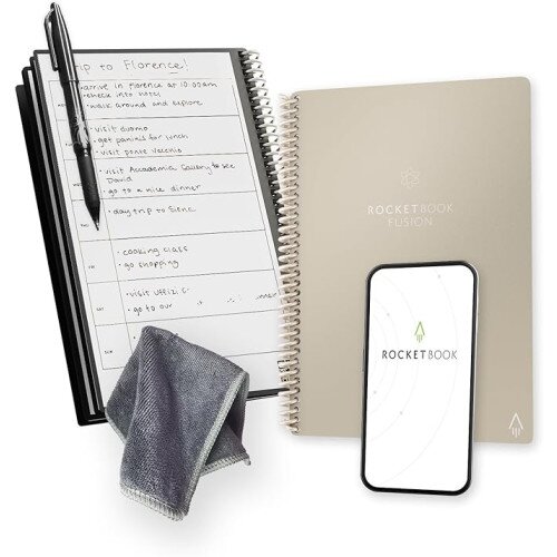 Rocketbook Fusion Smart Reusable Notebook - Celestial Sand - Executive