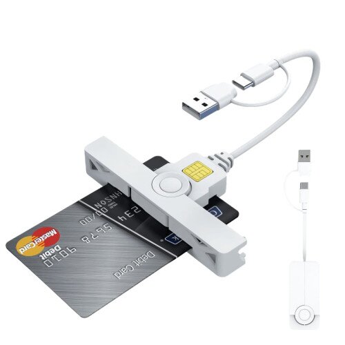 Rocketek Samrt Card Reader Laptop Dual USB A and C