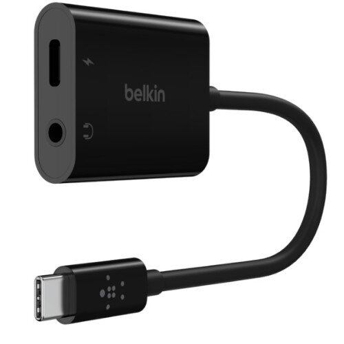 Belkin RockStar 60W 3.5mm Audio + USB-C Charge Adapter