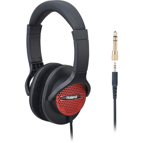 Roland RH-A7 Monitor Over-Ear Wired Headphones - Black & Red