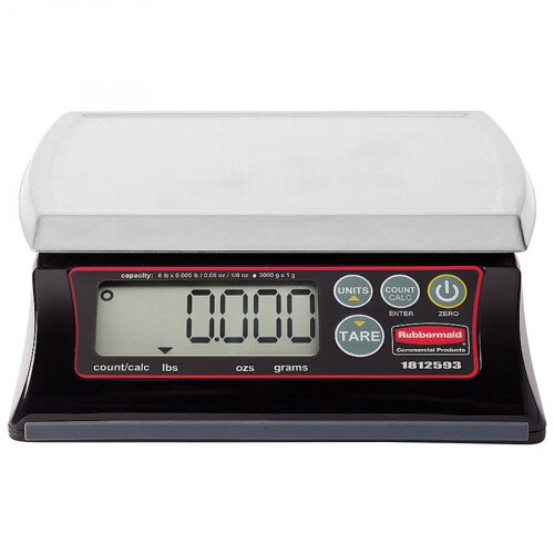 Rubbermaid 1812593 6 lb Dishwasher Safe Digital Portioning Scale
