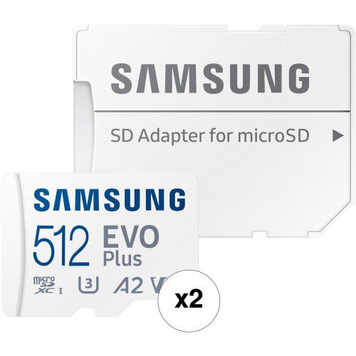 Samsung EVO Plus microSDXC Card with Adapter - 512GB - 2-Pack