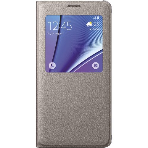 Samsung Galaxy Note5 SView Flip Cover - Gold