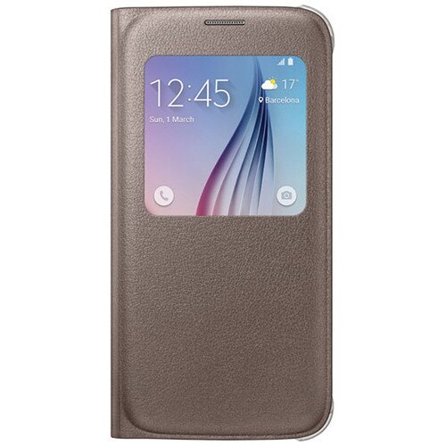 Samsung Galaxy S6 SView Flip Cover - Gold