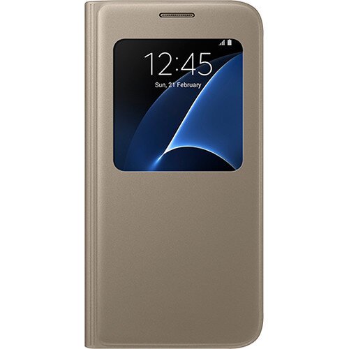 Samsung Galaxy S7 SView Flip Cover - Gold