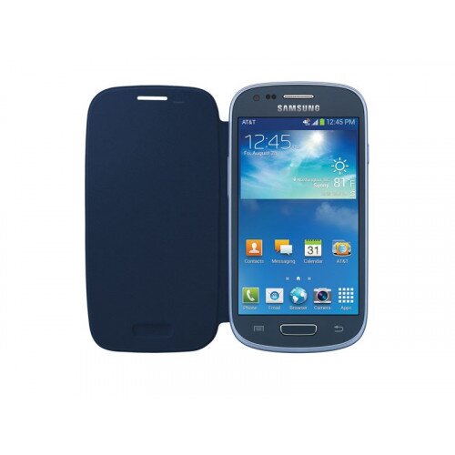 Samsung Galaxy S III Mini Flip Cover - Pebble Blue