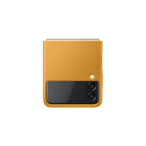 Samsung Galaxy Z Flip 3 5G Leather Cover - Mustard