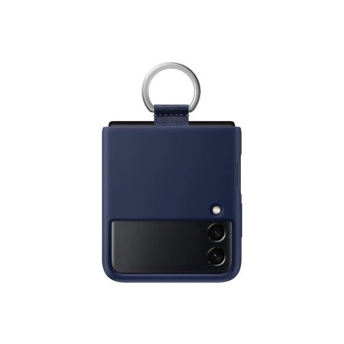 Samsung Galaxy Z Flip 3 5G Silicone Cover with Ring - Navy