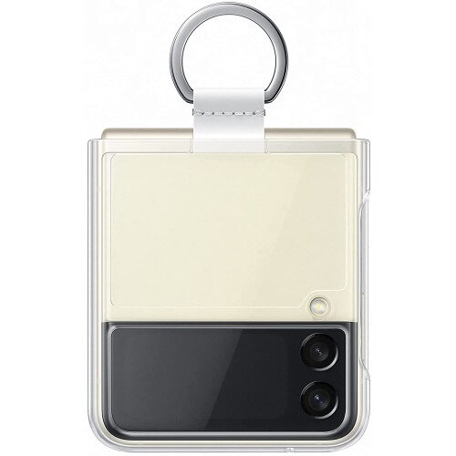 Samsung Galaxy Z Flip 3 5G Silicone Cover with Ring - Transparent