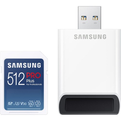 Samsung PRO Plus Full-Size SDXC Card + Reader - 512GB