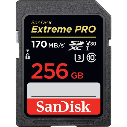 SanDisk Extreme PRO SDXC UHS-I Memory Card 170 MB/s - 256GB