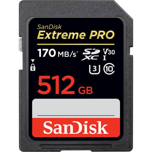 SanDisk Extreme PRO SDXC UHS-I Memory Card 170 MB/s - 512GB