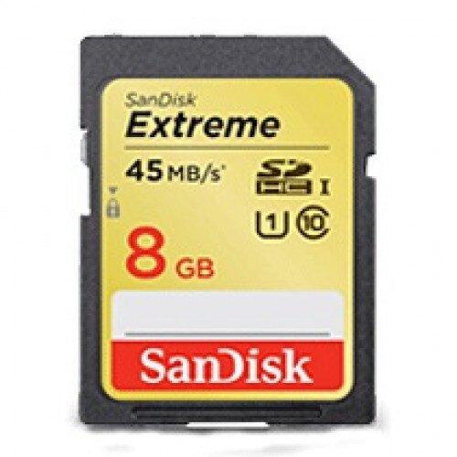 SanDisk Extreme SDHC 45MB/s UHS-I Card - 8GB
