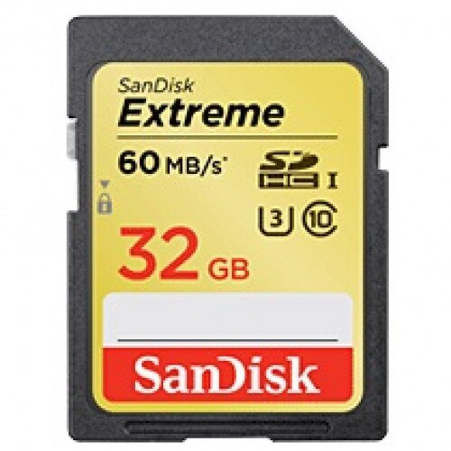 SanDisk Extreme SDHC 60MB/s UHS-I Card - 32GB