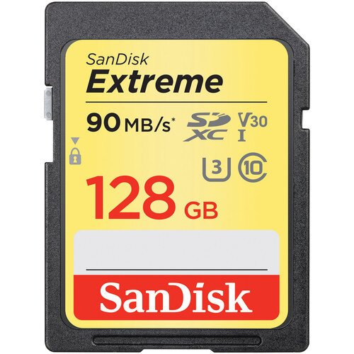SanDisk Extreme SDHC / SDXC UHS-I Memory Card - 128GB - 3