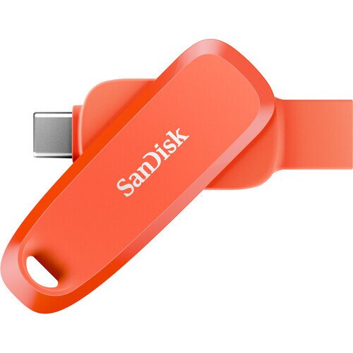 SanDisk Phone USB 3.2 Gen 1 Flash Drive for Android - 32GB - Nasturium Orange