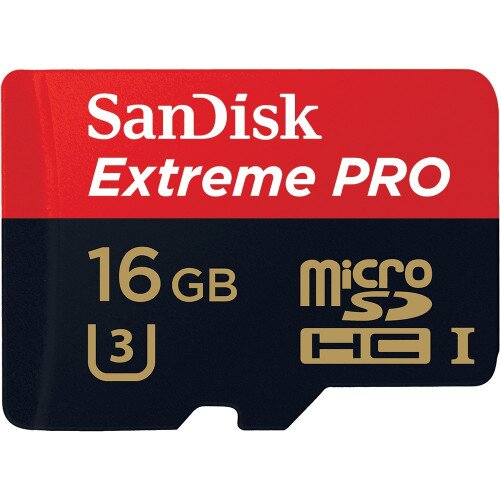 SanDisk Extreme PRO MicroSDHC UHS-3 Card w/Adapter - 16GB