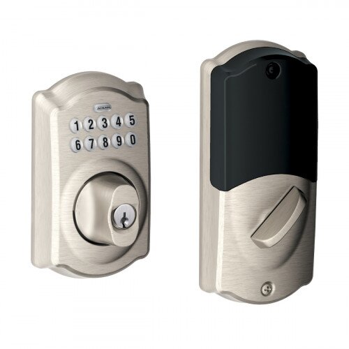 Schlage Camelot Trim Connected Keypad Deadbolt - Satin Nickel