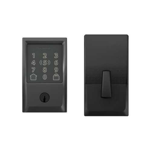 Schlage Encode Plus Smart WiFi Deadbolt with Century Trim - Matte Black