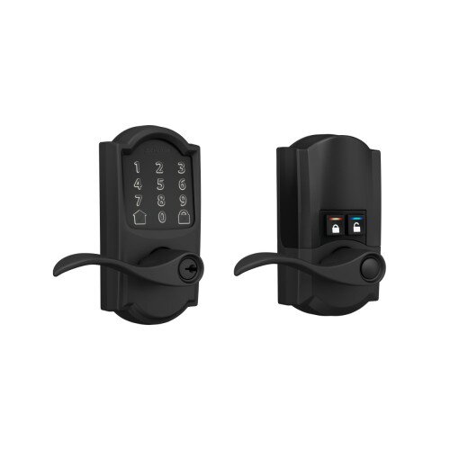 Schlage Encode Smart WiFi Lever with Accent Lever - Matte Black