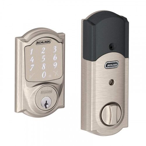 Schlage Sense Smart Deadbolt with Camelot Trim - Satin Nickel