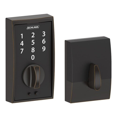 Schlage Touch Century Style Deadbolt - Aged Bronze