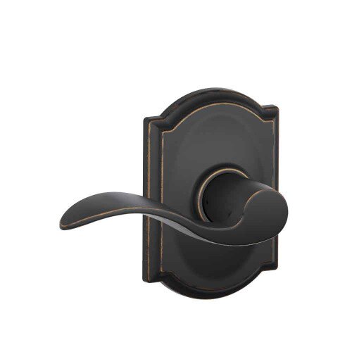 Schlage Accent Lever with Camelot Trim Hall & Closet Lock - Aged Bronze