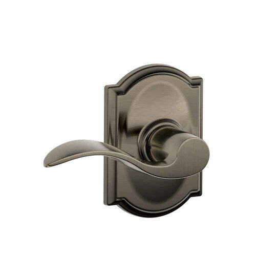 Schlage Accent Lever with Camelot Trim Hall & Closet Lock - Antique Pewter