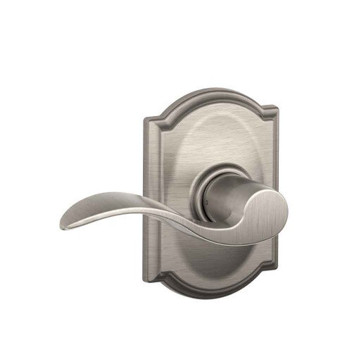 Schlage Accent Lever with Camelot Trim Hall & Closet Lock - Satin Nickel