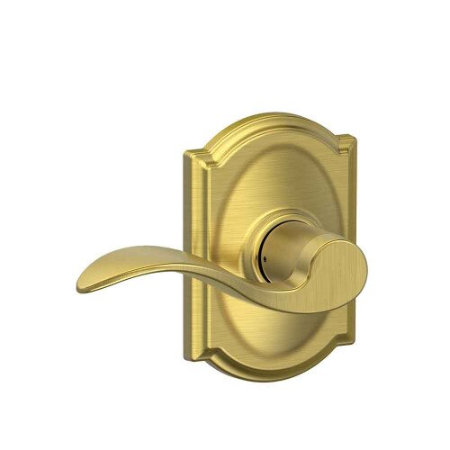 Schlage Accent Lever with Camelot Trim Hall & Closet Lock - Satin Brass