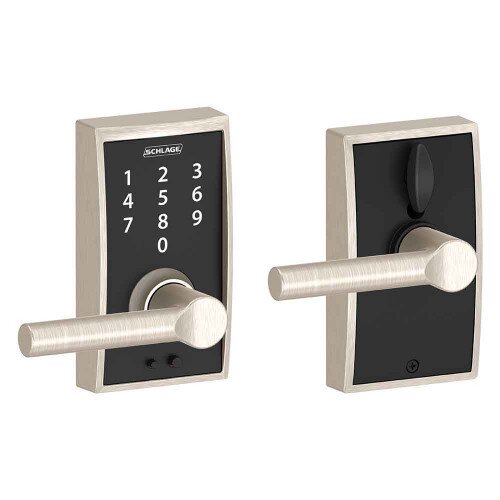 Schlage Touch Keyless Touchscreen Lever with Century Trim and Broadway Lever