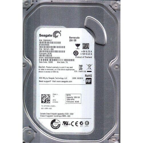 Seagate BarraCuda Desktop Internal Hard Drive - 250GB