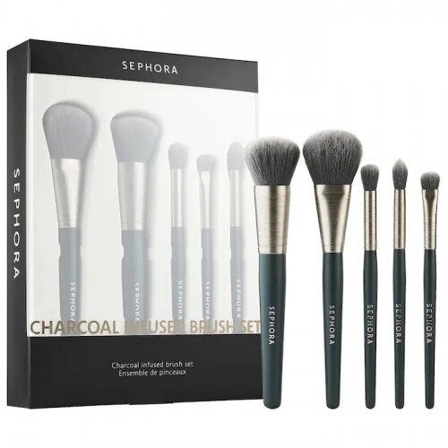 SEPHORA COLLECTION Charcoal Infused Vegan Makeup Brush Set